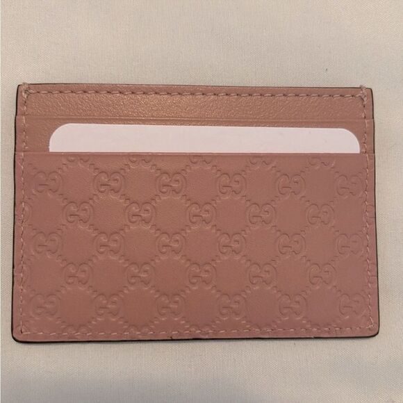 GUCCI Microguccissima Pattern Leather Card Holder NEW - Picture 4 of 9